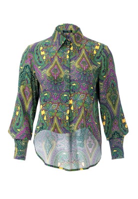 Pattern Blouse-shirt with an asymmetrical bottom line (Burda 2/2020, pattern number 111)