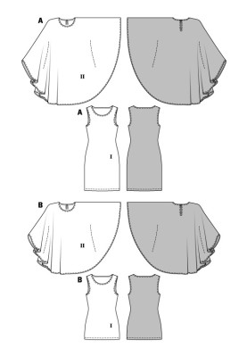 Выкройка Платье-майка с шифоновой накидкой (Burda 2/2016, № выкройки 6589 A)