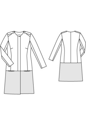 Pattern Coat of a fitted silhouette with button fastening (Burda 12/2012, pattern number 146)