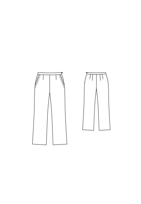 Pattern Pants of classic cut with pockets (Burda 2/2010, pattern number 135 B)