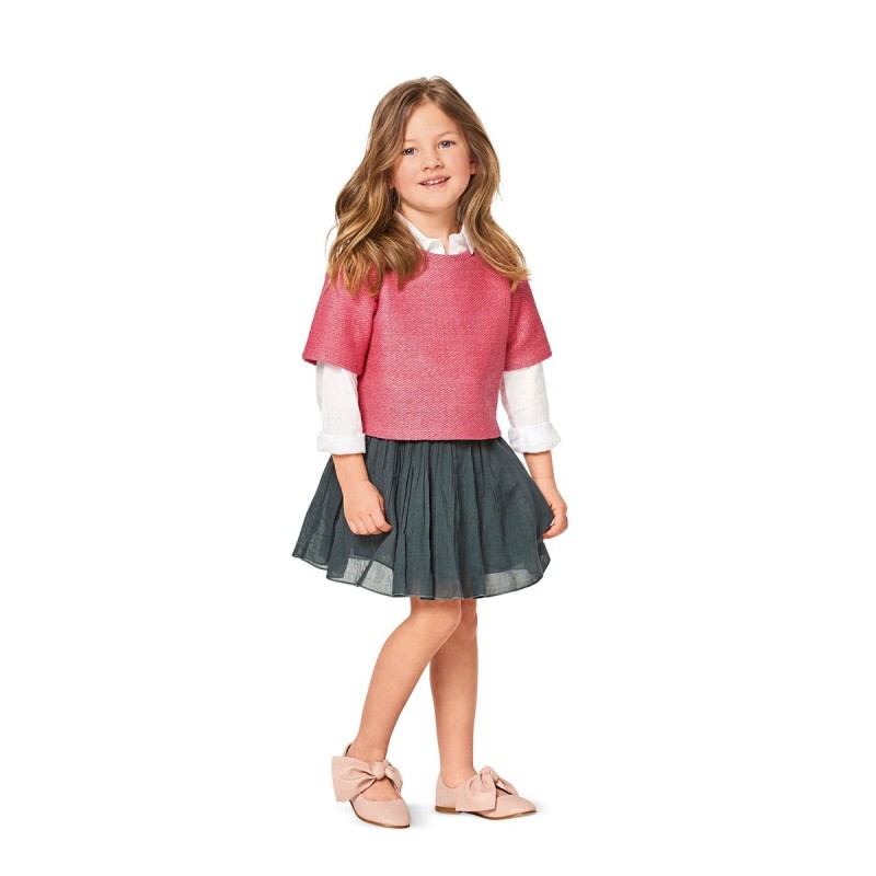 Выкройка Пуловер короткий в...