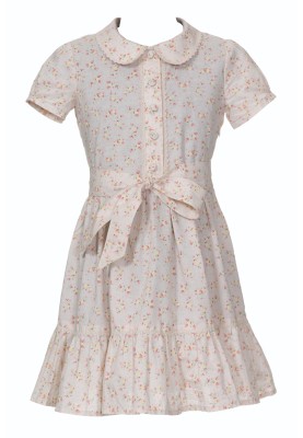 Pattern Dress with a round collar and a frill on the lower edge (Burda 6/2010, pattern number 145)