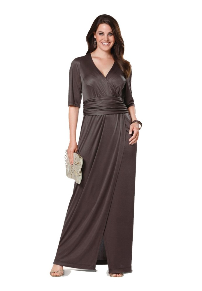 Pattern Evening dress with a smell and a wide draped belt (Burda 1/2014, pattern number 6946 B)