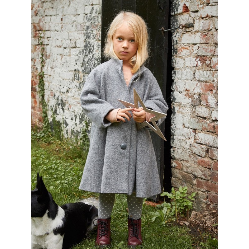 Pattern Wool coat of flared...