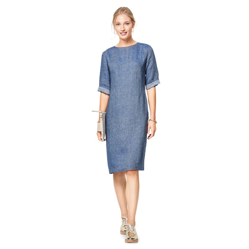Pattern Linen sheath dress...