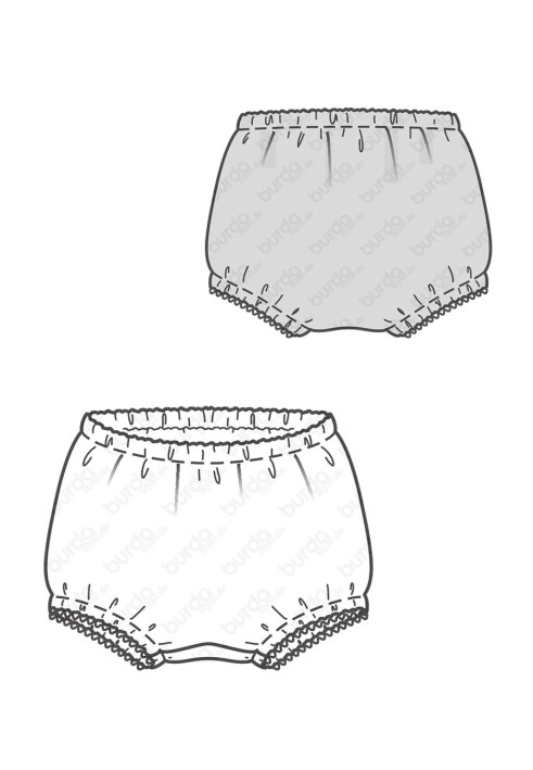 Pattern Cotton briefs for babies (Burda 1/2018, pattern number 9339 C)