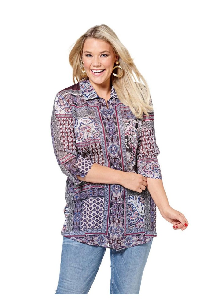 Pattern Blouse-shirt with short sleeves (Burda 2/2016, pattern number 6614 B)