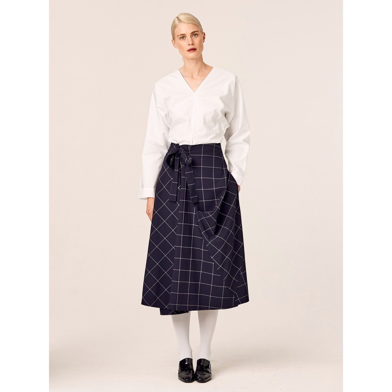 Pattern A-line skirt with...