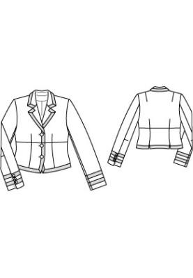 Pattern Jacket of a fitted silhouette in the style of a blazer (Burda 2/2011, pattern number 109)