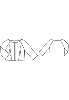 Pattern Short jacket with a wide neckline (Burda 5/2011, pattern number 121)