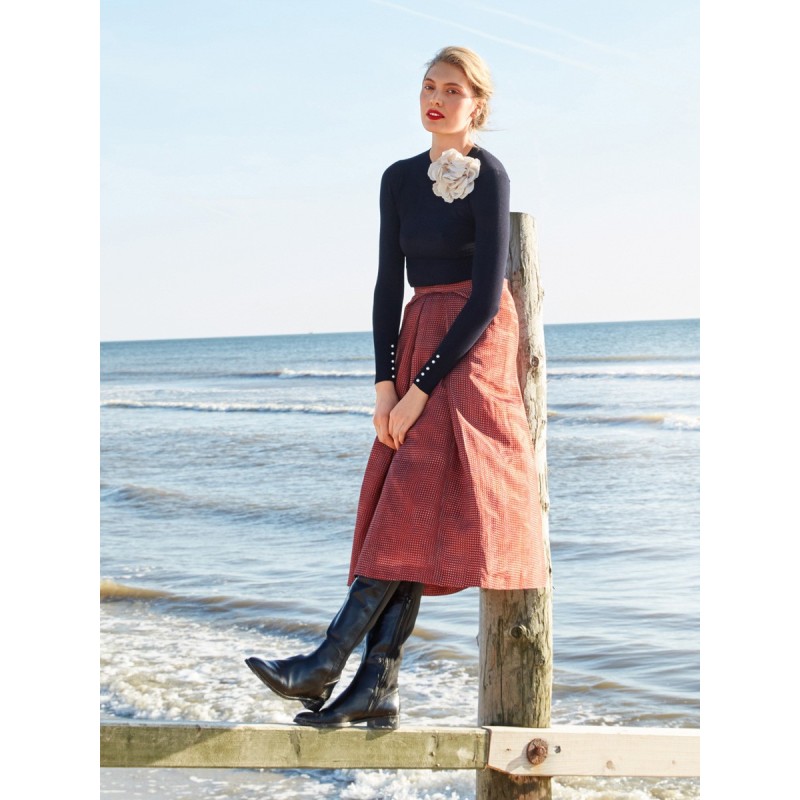 Pattern Midi skirt with a...