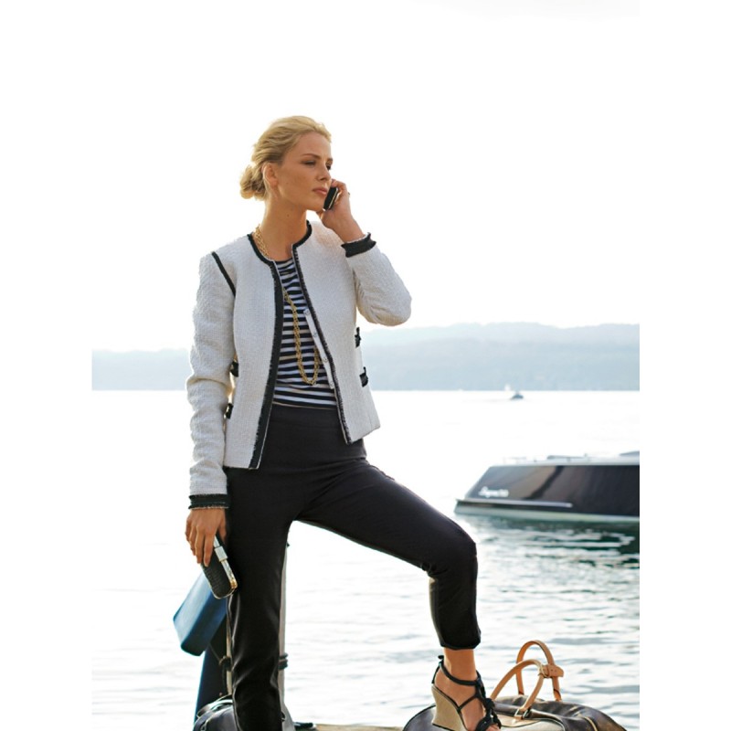 Pattern Boucle jacket with...