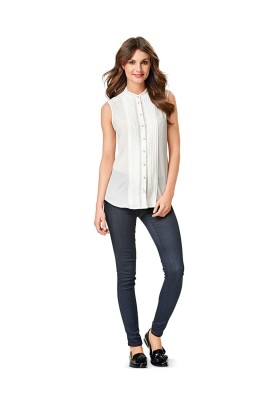 Pattern Blouse-shirt with curly pleats (Burda 2/2016, pattern no. 6578 B)