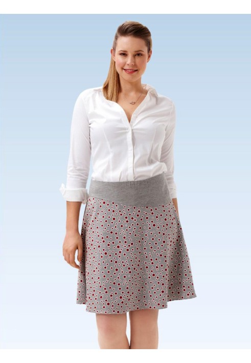 Pattern Knitted pencil skirt with asymmetric yoke (Burda 2/2015, pattern number 6717 A)