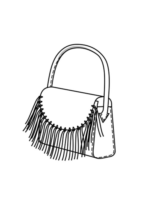 Pattern Felt bag with fringe (Burda 2/2016, pattern number 6622 D)