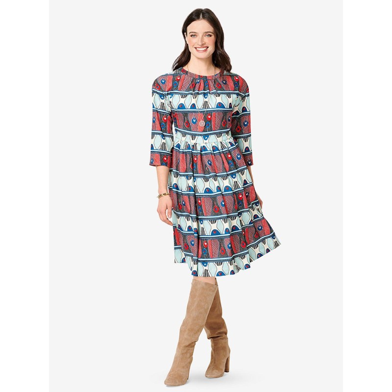 Pattern Cut-out dress with...