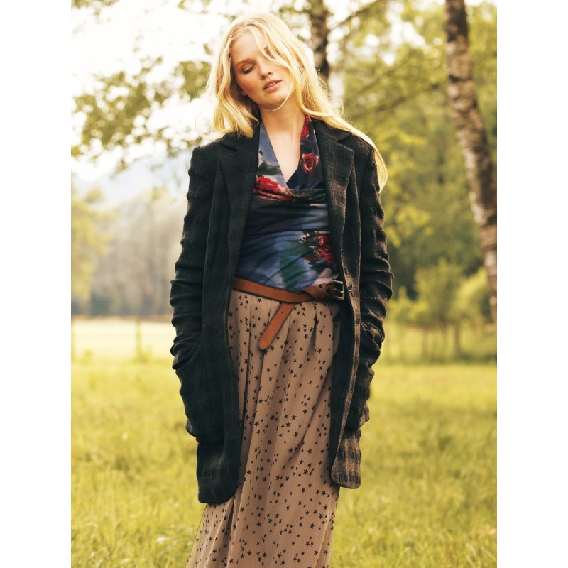 Pattern Long jacket with...