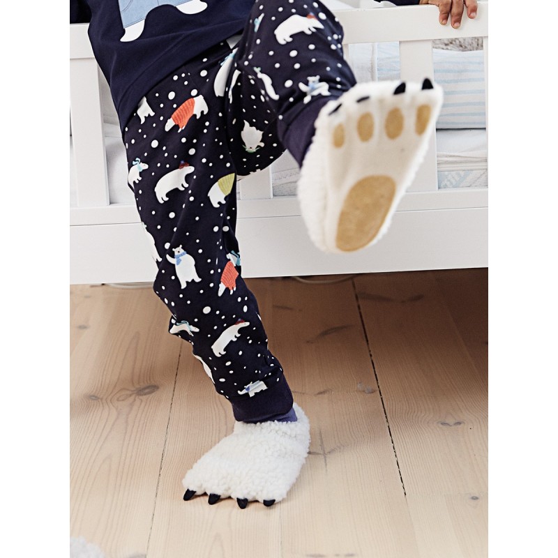 Pattern Fur slippers in the...