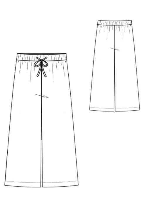 Pattern Culottes on an elastic belt (I love to sew 2/2019, pattern number 120)