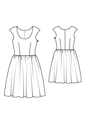 Pattern Summer dress with a lush skirt (Burda 2/2011, pattern number 101)