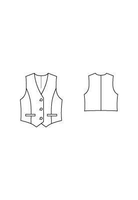 Pattern Classic waistcoat with slit pockets (Burda 4/2010, pattern number 135)