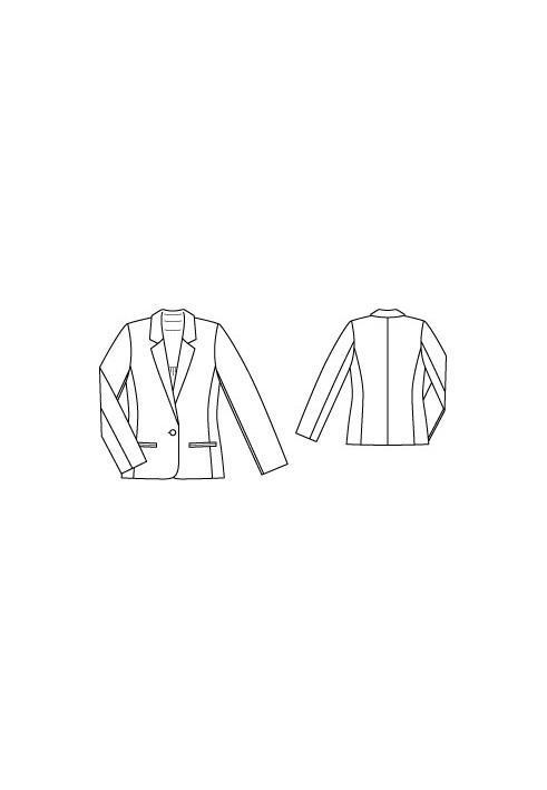 Pattern Blazer of a fitted silhouette made of canvas (Burda 6/2012, pattern number 106)