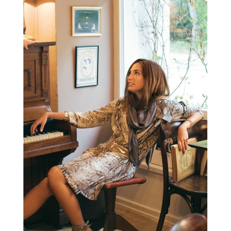 Pattern Short trench coat...