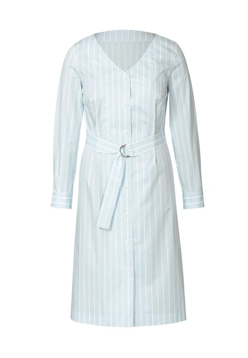 Pattern V-neck shirt dress without collar (Burda 1/2020, pattern no. 6215 B)