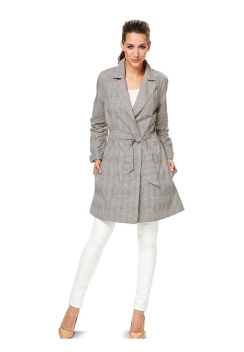 Pattern Cloak coat with raglan sleeves and belt (Burda 1/2014, pattern number 6900 B)