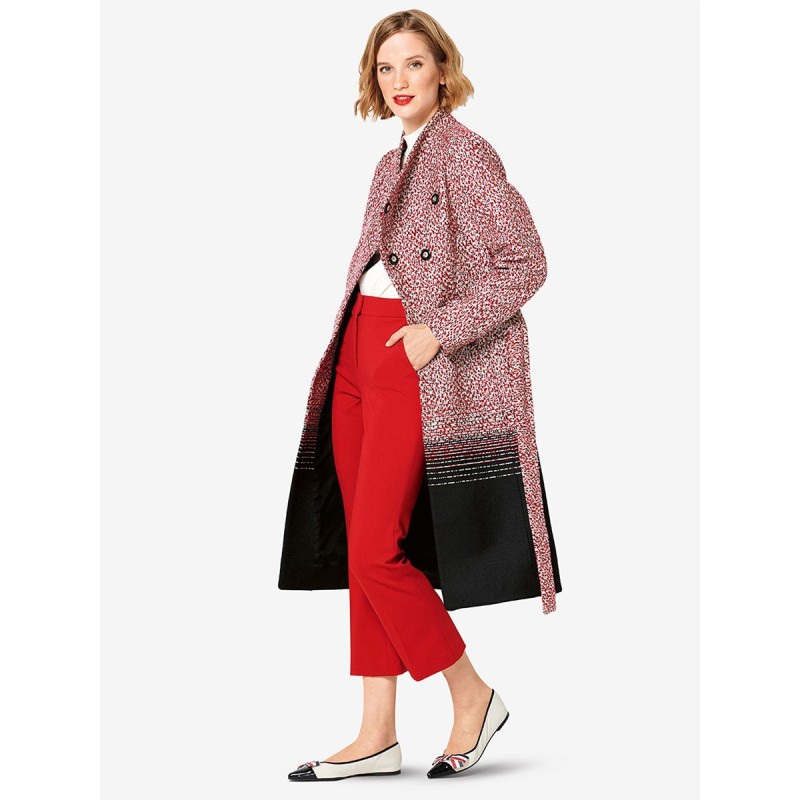 Pattern Slim-fit coat with...