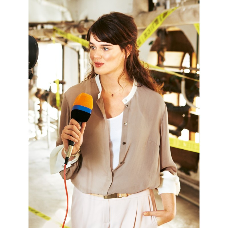 Pattern Blouse-shirt with...