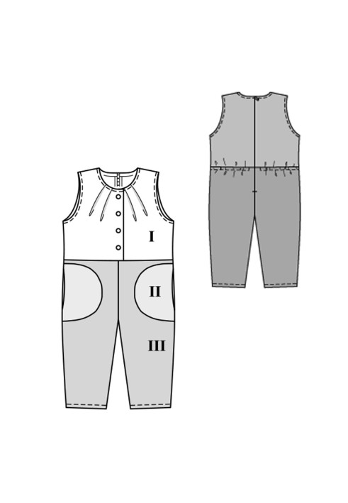 Pattern Sleeveless jumpsuit (Burda 2/2016, pattern number 9370 A)