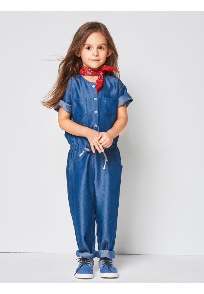 Pattern Denim overalls with short sleeves (Burda 1/2018, pattern number 9343 B)