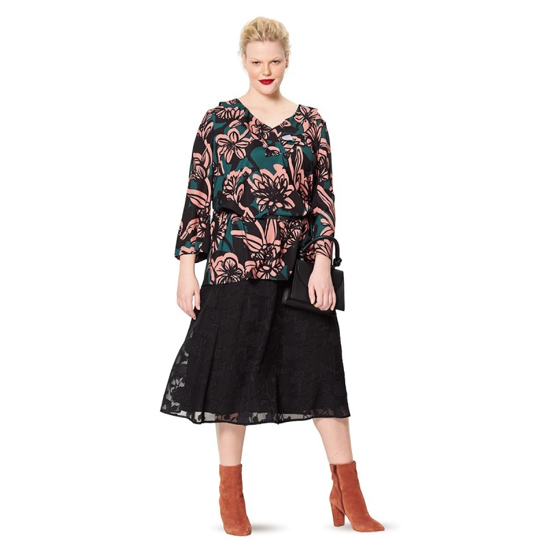 Pattern Tunic with flared...