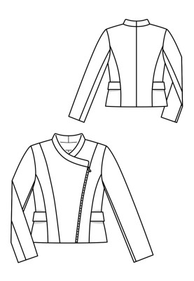 Pattern Biker jacket made of suede fabric (Burda 2/2020, pattern number 103 A)