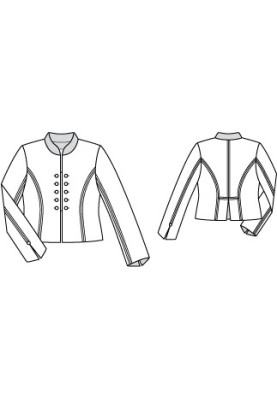 Pattern Jacket in Bavarian style with stand-up collar (Burda 9/2011, pattern number 141)