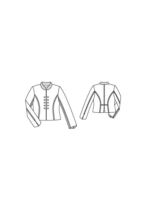 Pattern Jacket in Bavarian style with stand-up collar (Burda 9/2011, pattern number 141)