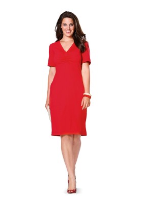 Pattern Summer knitted dress with short sleeves (Burda 1/2014, pattern number 6948 C)