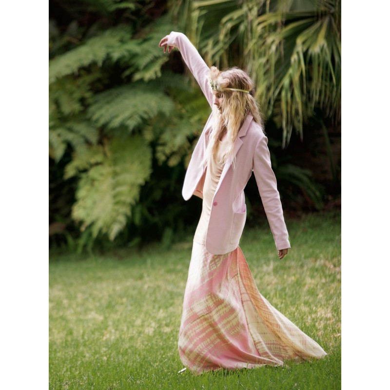 Pattern Silk satin maxi...