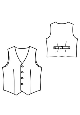 Pattern Classic waistcoat with pointed pleats (Burda 10/2019, pattern number 129)