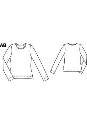 Pattern Pullover of a fitted silhouette (Burda 2/2011, pattern number 106 A)