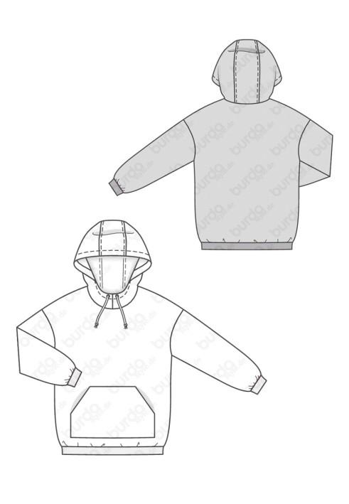 Pattern Anorak wide cut with hood (Burda 2/2019, pattern no. 6253 A)