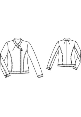 Pattern Jacquard jacket in biker style (Burda 3/2012, pattern number 116)