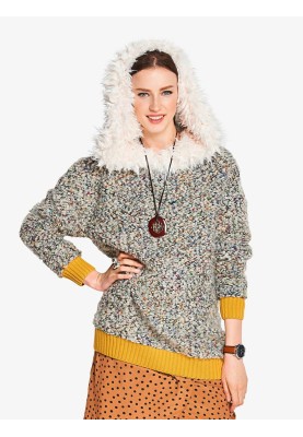 Pattern Hooded pullover with fur trim (Burda 2/2018, pattern no. 6356 A)