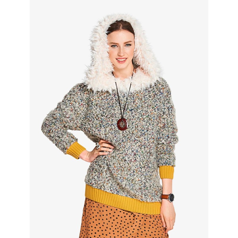 Pattern Hooded pullover...