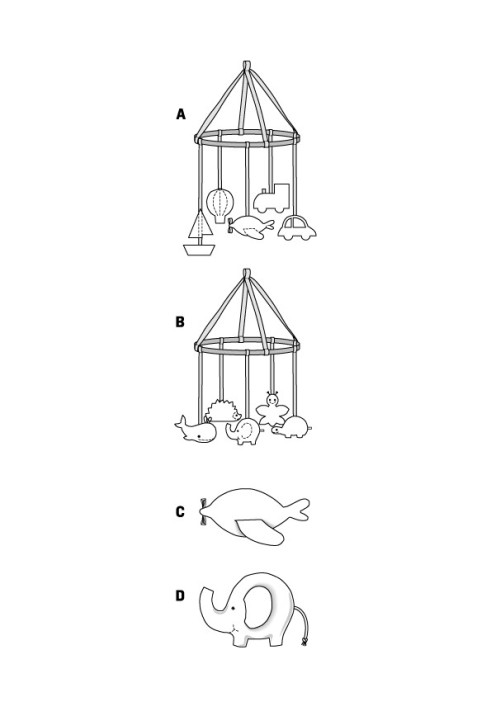 Выкройка Игрушка мобиль для мальчиков (Burda 2/2016, № выкройки 6625 A)