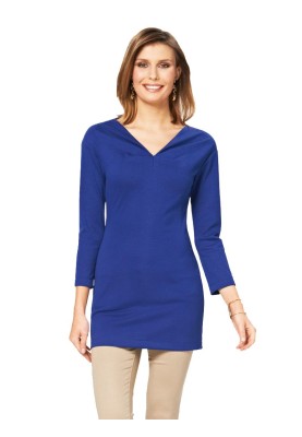 Pattern Long pullover with a V-neck (Burda 2/2015, pattern number 6696 C)