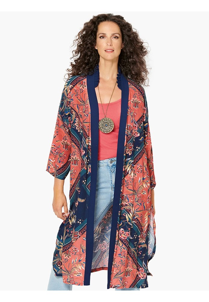 Pattern Kimono long with contrasting stripes (Burda 1/2020, pattern number 6244 A)