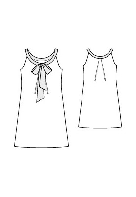 Pattern A-line dress with straps (Burda 12/2011, pattern number 102)