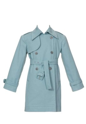 Trench coat pattern with a flared collar and belt (Burda 2/2010, pattern number 141 B)